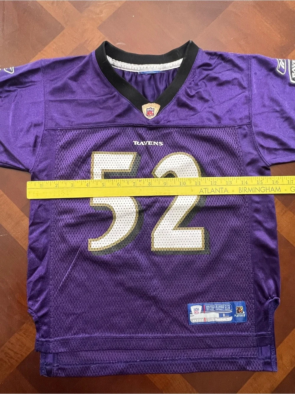 Reebok Kids Baltimore Ravens #52 Purple Football Jersey Ray Lewis